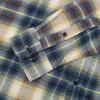 imageDubinik Flannel Shirt for Men 100 Cotton Mens Flannel Shirts Long Sleeve Plaid Soft Casual Button Down Shirt MenBeige Blue