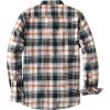 imageDubinik Flannel Shirt for Men 100 Cotton Mens Flannel Shirts Long Sleeve Plaid Soft Casual Button Down Shirt MenBlack Beige Orange