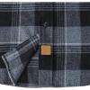 imageDubinik Flannel Shirt for Men 100 Cotton Mens Flannel Shirts Long Sleeve Plaid Soft Casual Button Down Shirt MenBlack Grey