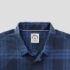 imageDubinik Flannel Shirt for Men 100 Cotton Mens Flannel Shirts Long Sleeve Plaid Soft Casual Button Down Shirt MenBlue Navy