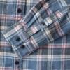 imageDubinik Flannel Shirt for Men 100 Cotton Mens Flannel Shirts Long Sleeve Plaid Soft Casual Button Down Shirt MenDusty Blue Red