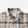 imageDubinik Flannel Shirt for Men 100 Cotton Mens Flannel Shirts Long Sleeve Plaid Soft Casual Button Down Shirt MenLight Khaki Navy