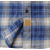 imageDubinik Flannel Shirt for Men 100 Cotton Mens Flannel Shirts Long Sleeve Plaid Soft Casual Button Down Shirt MenNavy Khaki