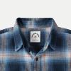 imageDubinik Flannel Shirt for Men 100 Cotton Mens Flannel Shirts Long Sleeve Plaid Soft Casual Button Down Shirt MenNavy Ombre
