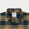 imageDubinik Flannel Shirt for Men 100 Cotton Mens Flannel Shirts Long Sleeve Plaid Soft Casual Button Down Shirt MenNavy Yellow