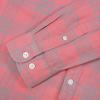 imageDubinik Flannel Shirt for Men 100 Cotton Mens Flannel Shirts Long Sleeve Plaid Soft Casual Button Down Shirt MenPink Grey