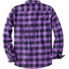 imageDubinik Flannel Shirt for Men 100 Cotton Mens Flannel Shirts Long Sleeve Plaid Soft Casual Button Down Shirt MenPurple Black
