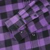 imageDubinik Flannel Shirt for Men 100 Cotton Mens Flannel Shirts Long Sleeve Plaid Soft Casual Button Down Shirt MenPurple Black