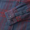 imageDubinik Flannel Shirt for Men 100 Cotton Mens Flannel Shirts Long Sleeve Plaid Soft Casual Button Down Shirt MenRed Navy