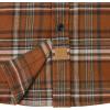 imageDubinik Flannel Shirt for Men 100 Cotton Mens Flannel Shirts Long Sleeve Plaid Soft Casual Button Down Shirt MenRust Red Plaid