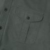 imageDubinik Mens Button Up Shirts Long Sleeve Casual Button Down Shirt Men Vintage Two Pocket Comfortable with StretchArmy Green 056