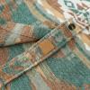 imageDubinik Mens Flannel Shirt Long Sleeve Button Down Plaid All Cotton Soft Brushed Flannel Shirt for Men Utility Casual ShirtAztec Orange Green