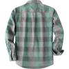 imageDubinikMens Flannel Shirts Long Sleeve Flannel Shirt for Men Warm Casual Soft Cotton Button Down Plaid Mens Flannel ShirtSage Green and Gray