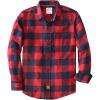 imageDubinik Flannel Shirt for Men 100 Cotton Mens Flannel Shirts Long Sleeve Plaid Soft Casual Button Down Shirt MenRed Navy Buffalo