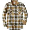 imageDubinik Mens Flannel Shirt Long Sleeve Button Down Plaid All Cotton Soft Brushed Flannel Shirt for Men Utility Casual ShirtYellow and Olive Green