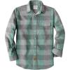 imageDubinikMens Flannel Shirts Long Sleeve Flannel Shirt for Men Warm Casual Soft Cotton Button Down Plaid Mens Flannel ShirtSage Green and Gray