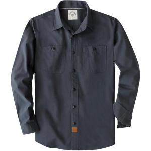 imageDubinik Chambray Shirt Men Long Sleeve Cotton Work Shirts with 2 Pockets Casual Button DownDark Gray