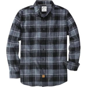 imageDubinik Flannel Shirt for Men 100 Cotton Mens Flannel Shirts Long Sleeve Plaid Soft Casual Button Down Shirt MenBlack Grey