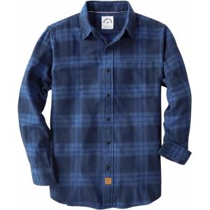 imageDubinik Flannel Shirt for Men 100 Cotton Mens Flannel Shirts Long Sleeve Plaid Soft Casual Button Down Shirt MenBlue Navy