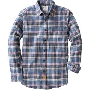 imageDubinik Flannel Shirt for Men 100 Cotton Mens Flannel Shirts Long Sleeve Plaid Soft Casual Button Down Shirt MenDusty Blue Red