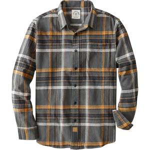 imageDubinik Flannel Shirt for Men 100 Cotton Mens Flannel Shirts Long Sleeve Plaid Soft Casual Button Down Shirt MenGrey Yellow