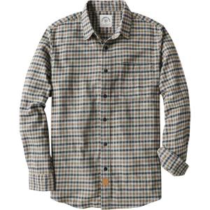 imageDubinik Flannel Shirt for Men 100 Cotton Mens Flannel Shirts Long Sleeve Plaid Soft Casual Button Down Shirt MenKhaki Plaid