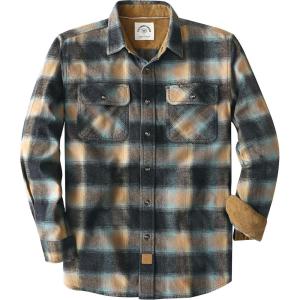 imageDubinik Mens Flannel Shirt Long Sleeve Button Down Plaid All Cotton Soft Brushed Flannel Shirt for Men Utility Casual ShirtCream Brown Dark Grey