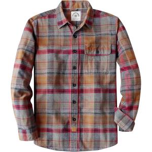 imageDubinikMens Flannel Shirts Long Sleeve Flannel Shirt for Men Warm Casual Soft Cotton Button Down Plaid Mens Flannel ShirtGray and Tan