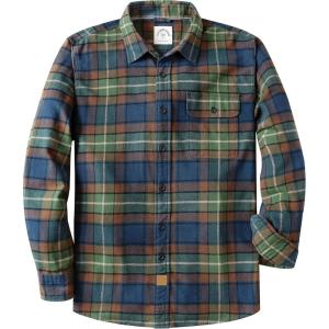 imageDubinikMens Flannel Shirts Long Sleeve Flannel Shirt for Men Warm Casual Soft Cotton Button Down Plaid Mens Flannel ShirtOlive and Navy
