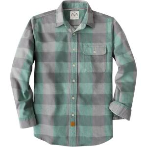 imageDubinikMens Flannel Shirts Long Sleeve Flannel Shirt for Men Warm Casual Soft Cotton Button Down Plaid Mens Flannel ShirtSage Green and Gray