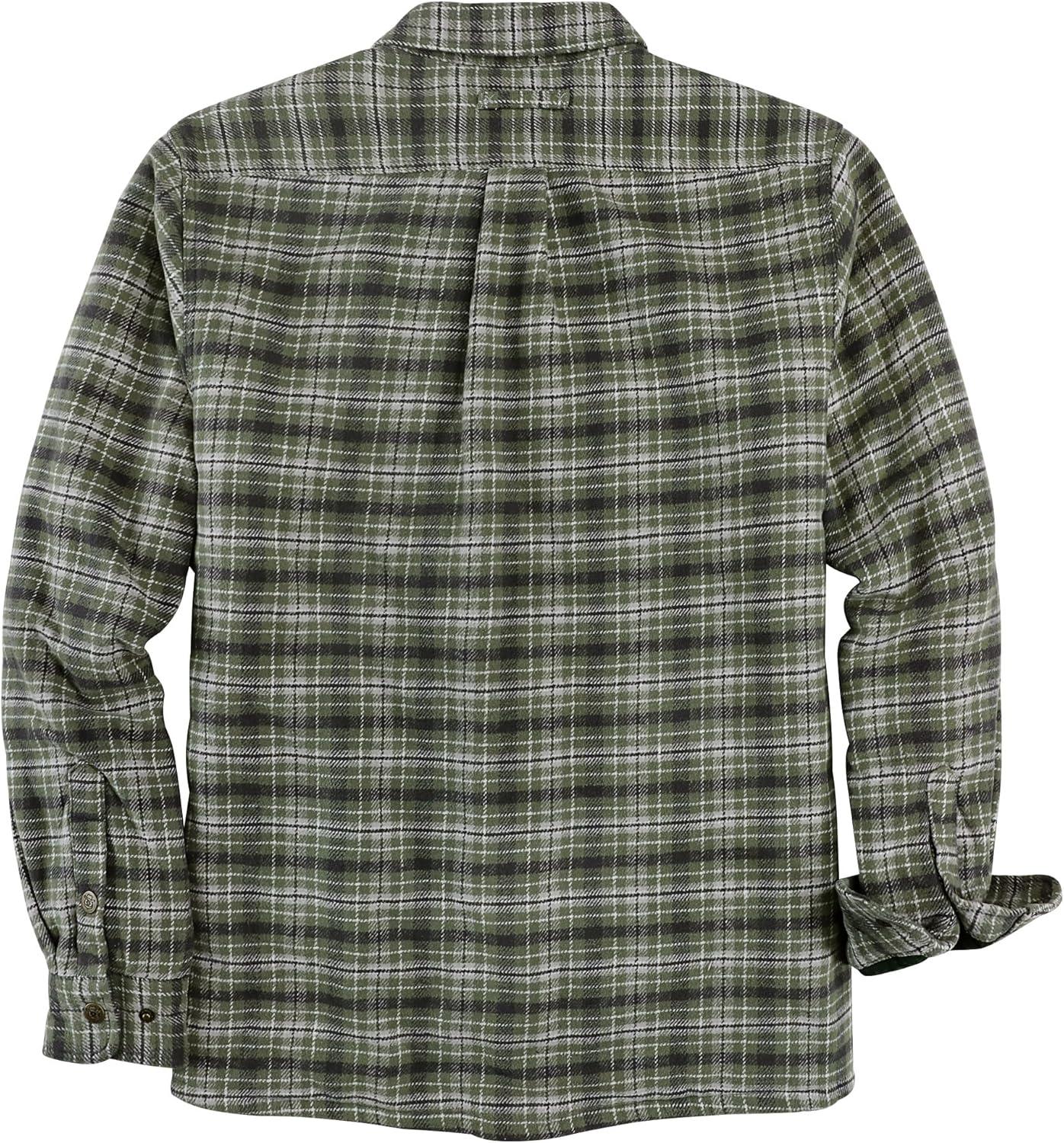 imageDubinik Mens Shacket Lightweight Jacket Cozy Warm Lined Overshirt Flannel Shirts For Men Long Sleeve Snap Casual PlaidLight GreenGrayish White 181