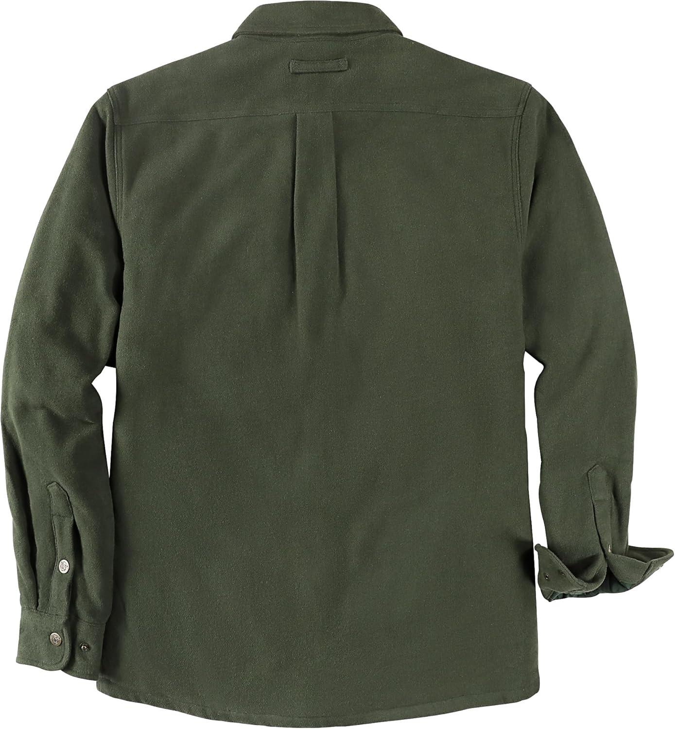 imageDubinik Mens Shacket Lightweight Jacket Cozy Warm Lined Overshirt Flannel Shirts For Men Long Sleeve Snap Casual PlaidOlive Green 181