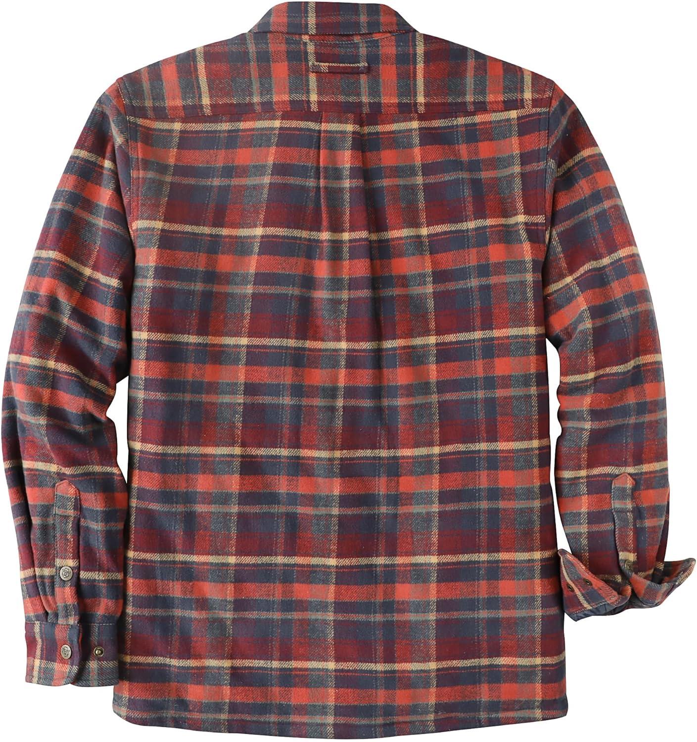 imageDubinik Mens Shacket Lightweight Jacket Cozy Warm Lined Overshirt Flannel Shirts For Men Long Sleeve Snap Casual PlaidRedOrangeyellow 181