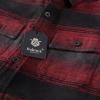 imageDubinik 13oz Ultra Heavyweight Flannel Shirt for Men Long Sleeve Mens Plaid Button Down Shirts Vintage 100 CottonBurgundy Black