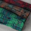 imageDubinik 13oz Ultra Heavyweight Flannel Shirt for Men Long Sleeve Mens Plaid Button Down Shirts Vintage 100 CottonDark Green