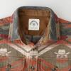 imageDubinik 13oz Ultra Heavyweight Mens Flannel Shirts Long Sleeve Casual Button Down Pocket Soft Warm Cotton ShirtAztec Khaki Orange