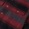 imageDubinik Mens Shacket Lightweight Jacket Cozy Warm Lined Overshirt Flannel Shirts For Men Long Sleeve Snap Casual PlaidBurgundy Black 181