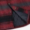 imageDubinik Mens Shacket Lightweight Jacket Cozy Warm Lined Overshirt Flannel Shirts For Men Long Sleeve Snap Casual PlaidBurgundy Black 181