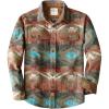 imageDubinik 13oz Ultra Heavyweight Mens Flannel Shirts Long Sleeve Casual Button Down Pocket Soft Warm Cotton ShirtAztec Khaki Orange