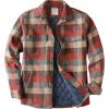 imageDubinik Mens Shacket Lightweight Jacket Cozy Warm Lined Overshirt Flannel Shirts For Men Long Sleeve Snap Casual PlaidRedYellowGray 181