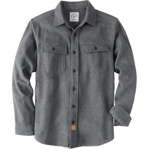 imageDubinik 13oz Ultra Heavyweight Flannel Shirt for Men Long Sleeve Mens Plaid Button Down Shirts Vintage 100 CottonDark Gray