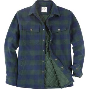 imageDubinik Mens Shacket Lightweight Jacket Cozy Warm Lined Overshirt Flannel Shirts For Men Long Sleeve Snap Casual PlaidBlueLight Green 181