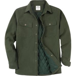 imageDubinik Mens Shacket Lightweight Jacket Cozy Warm Lined Overshirt Flannel Shirts For Men Long Sleeve Snap Casual PlaidOlive Green 181