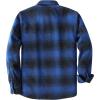 imageDubinik Mens Shacket Flannel Shirt For Men Lightweight Jacket Overshirt Warm Lined Coats Casual Plaid Long Sleeve ButtonBlue and Black 182