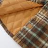 imageDubinik Mens Shacket Flannel Shirt For Men Lightweight Jacket Overshirt Warm Lined Coats Casual Plaid Long Sleeve ButtonBrown Khaki and Green 182