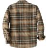 imageDubinik Mens Shacket Flannel Shirt For Men Lightweight Jacket Overshirt Warm Lined Coats Casual Plaid Long Sleeve ButtonBrown Khaki and Green 182
