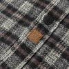 imageDubinik Mens Shacket Flannel Shirt For Men Lightweight Jacket Overshirt Warm Lined Coats Casual Plaid Long Sleeve ButtonBrown and Light Khaki 182