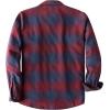 imageDubinik Mens Shacket Flannel Shirt For Men Lightweight Jacket Overshirt Warm Lined Coats Casual Plaid Long Sleeve ButtonNavy Blue and Purple 182