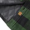 imageDubinik Mens Shacket Flannel Shirt For Men Lightweight Jacket Overshirt Warm Lined Coats Casual Plaid Long Sleeve ButtonOlive Green and Black 182