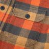 imageDubinik Mens Shacket Flannel Shirt For Men Lightweight Jacket Overshirt Warm Lined Coats Casual Plaid Long Sleeve ButtonOrange Yellow and Gray 182